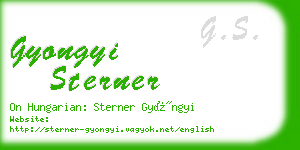 gyongyi sterner business card